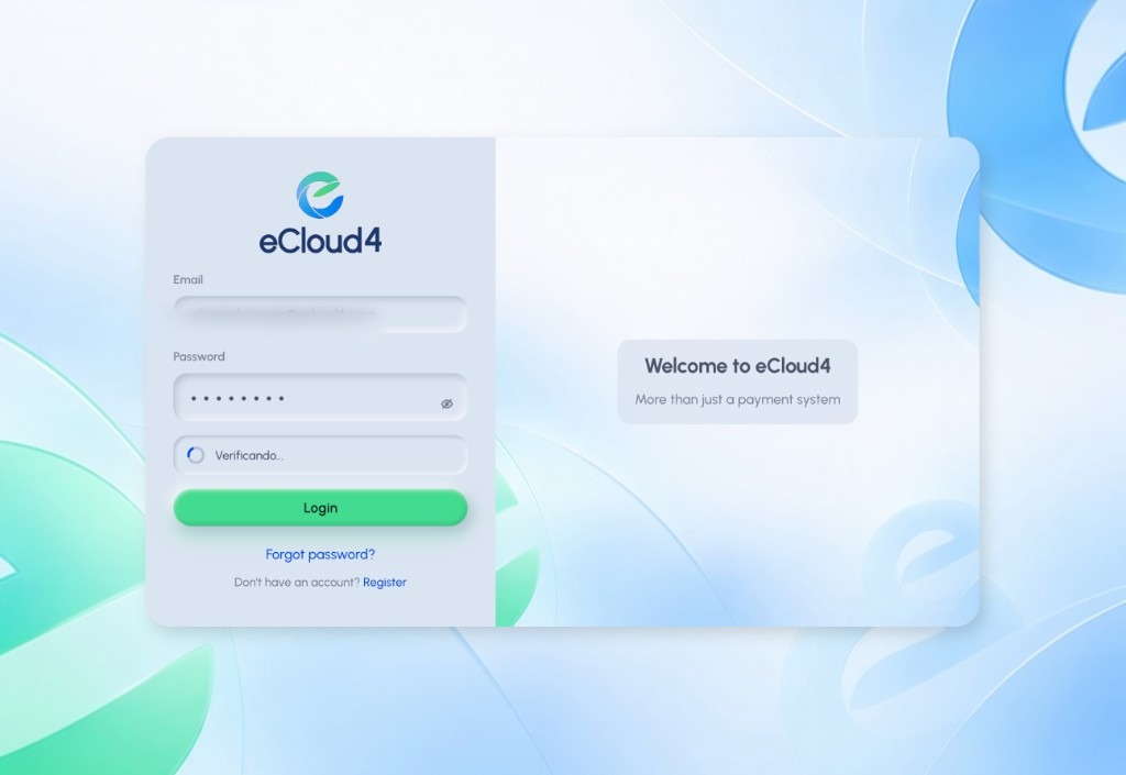 Login del backoffice de eCloud4