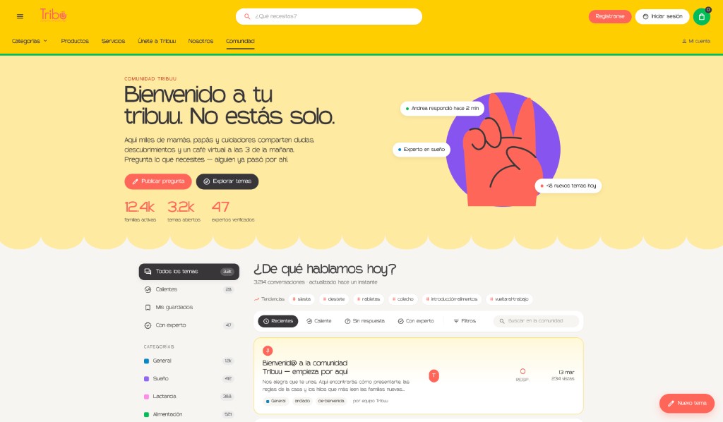 Tribuu — feed de comunidad