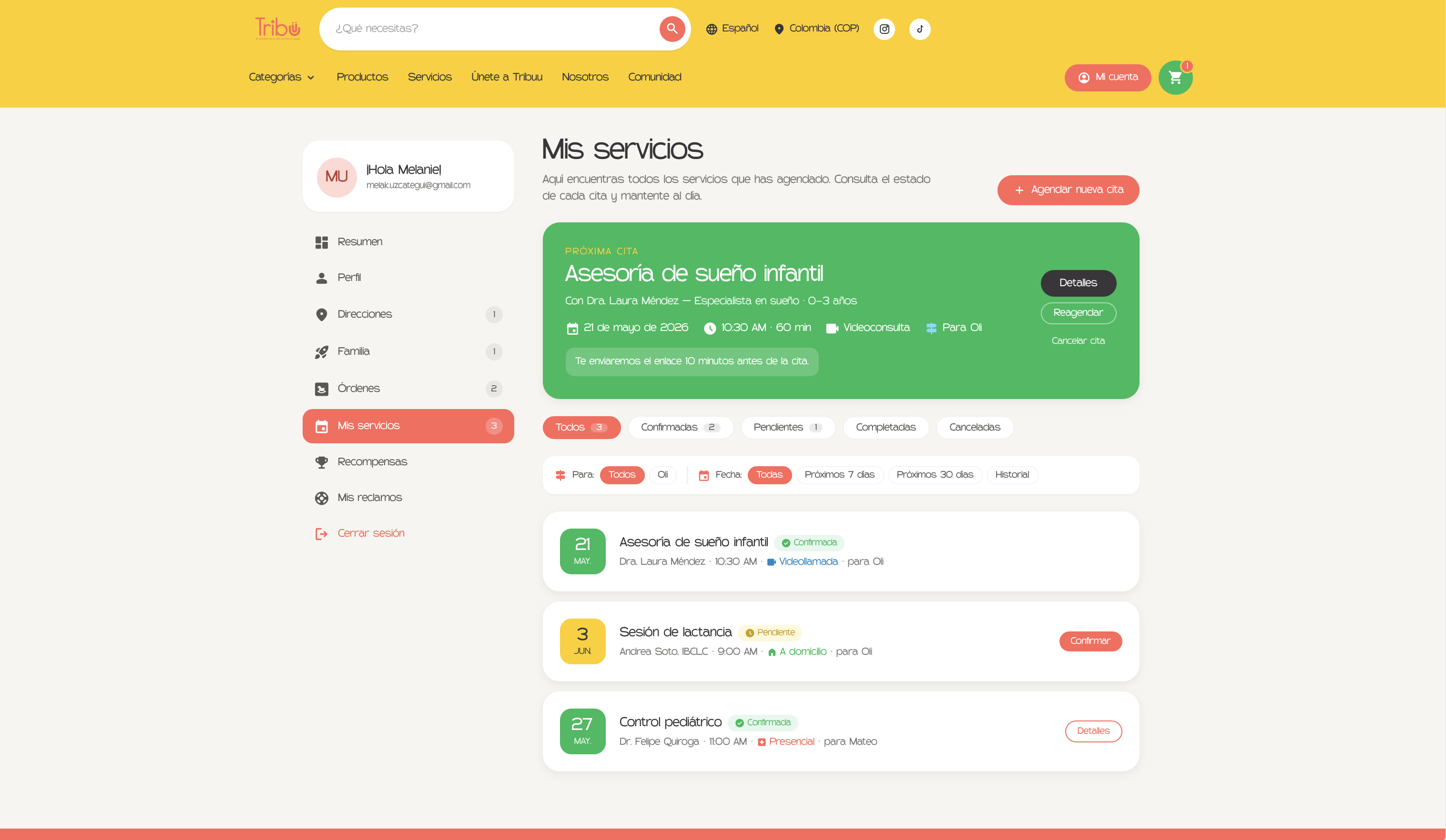 Tribuu — mis servicios